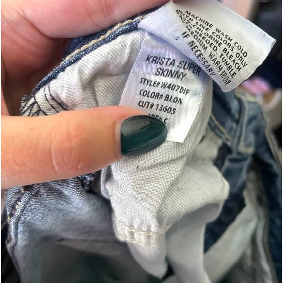 Hudson Jeans Krista Super Skinny Low Rise Stretch Denim Jeans‎ - Size 30 - Picture 13 of 16